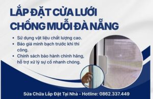 Lắp đặt cửa lưới chống muỗi Đà Nẵng – Lưới Inox bền – Giá tốt