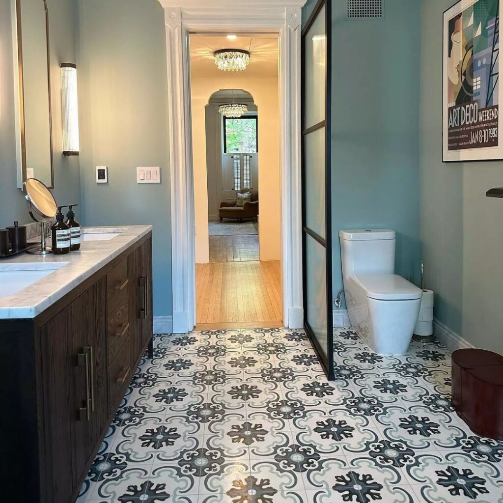 Gạch màu hoa chống thấm hiệu quả